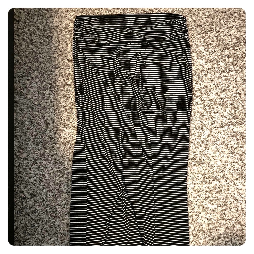 Black and white Striped maxi skirt